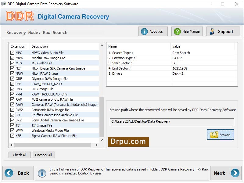 001Micron Digital Camera Data Recovery screen shot